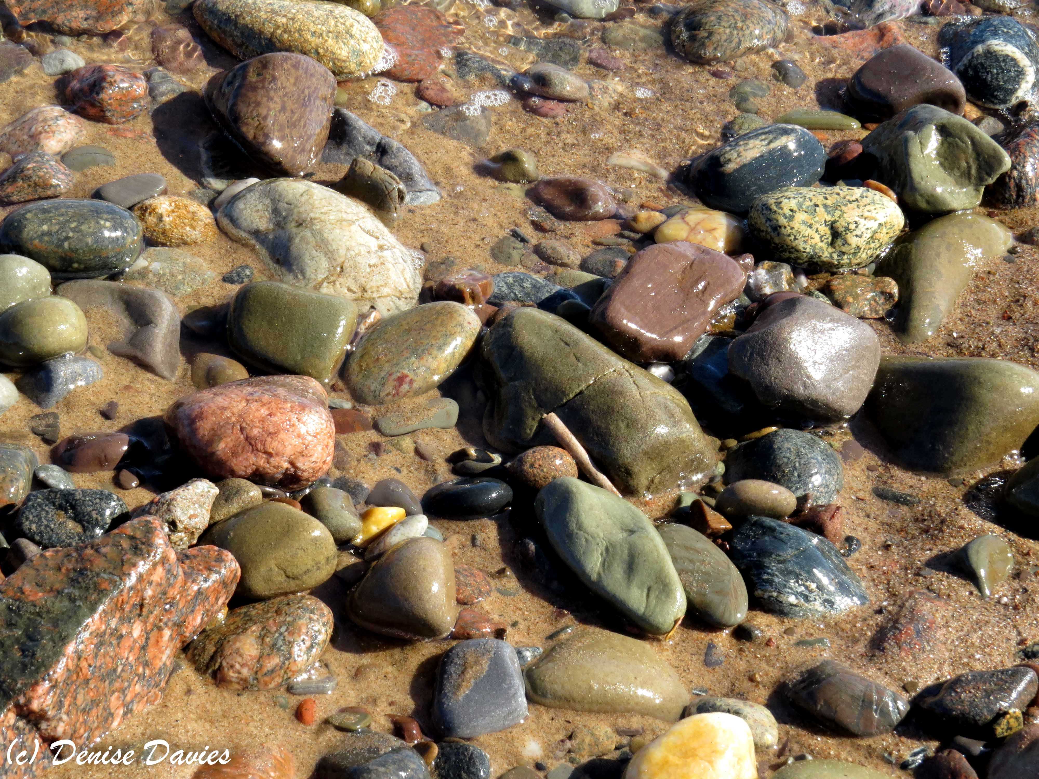 Colourful beach pebbles, Inverness Beach
