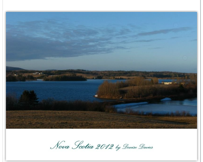 Calendar Cover 2012 Nova Scotia by Denise Davies